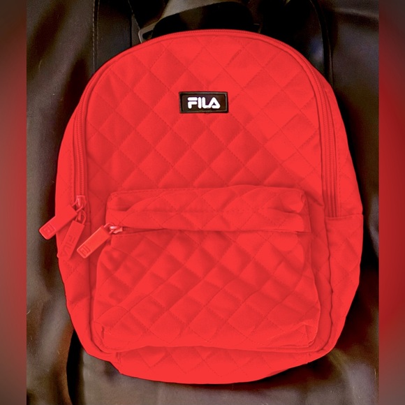 NWOT Fila Women’s Red Quilt Backpack “Eileen” - Picture 1 of 3